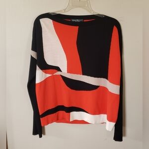 Salvatore Ferragamo Wool / Silk Color Block Women's Blouse Size Small